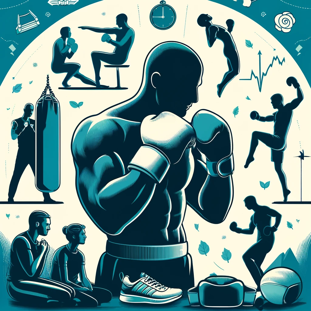  Illustration des différents styles de combat et stratégies en boxe anglaise et en savate.
